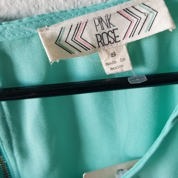 Pink Rose Tops Nwt Mint Green Blouse Short Sleeves Poshmark
